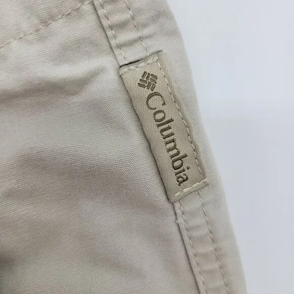 Columbia Women’s Capri Pants Size 10 Beige Small Stains Outdoor Hike Camp Travel - Picture 5 of 11
